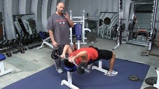 Lying Barbell or EZ Bar Triceps Extension [upl. by Onailimixam]