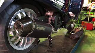 Vespa Sprint 150 Akrapovic Exhaust Sound [upl. by Ecirp]