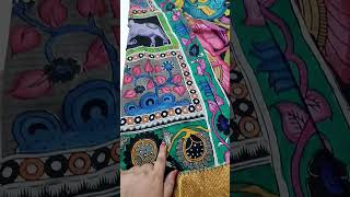 Handpainted pure penkalamkari saree [upl. by Torp]