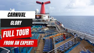 Carnival Glory Full Tour 2024  Port Canaveral Bahamas Cruises [upl. by Jennee]