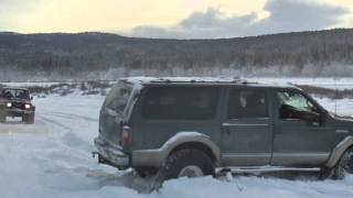 Ford Excursion Arctic Trucks offroad snow [upl. by Afatsom]