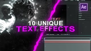 HOW TO MAKE 10 Unique Text Effects for Tiktok Edits  After Effects Tutorial [upl. by Nlyak462]