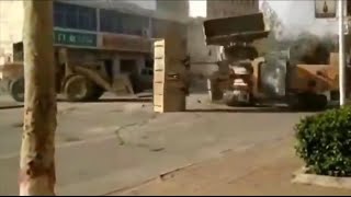 Bulldozer Fight in China [upl. by Lotsirb]