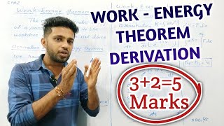 DERIVATION OF WORK ENERGY THEOREM  DIFFERENT FORMS OF ENERGY  WORK ENERGY AND POWER  PUC PHYSICS [upl. by Aelahc]