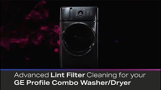 GE Profile™ Combo WasherDryer Advanced Lint Filter Cleaning [upl. by Dnomad]