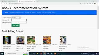 Book Recommendation System Complete Project using java JSP MySql  Demo [upl. by Watkins602]