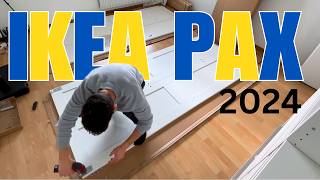 How to Assemble NEW IKEA PAX WARDROBE 2024  Part 3  SLIDING DOORS [upl. by Webb]