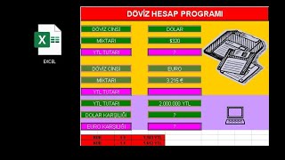 EXCEL DÖVİZ HESAPLAMA PROGRAMI [upl. by Buhler]