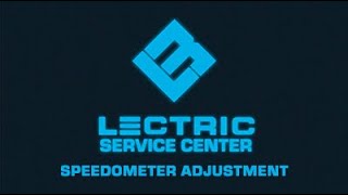 Lectric Service Center  Speedometer adjustment [upl. by Danika]