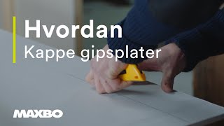 Hvordan kappe gipsplater [upl. by Eckel]