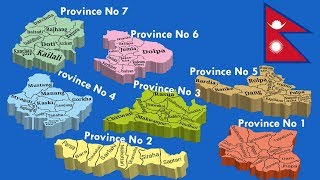 7 state map of Nepal 3D Separate Separate Full HD [upl. by Arrakat]