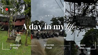 BALI GIRLS TRIP DAY 4  Riding elephants for the first time  scooter tour  beach visit [upl. by Cand861]