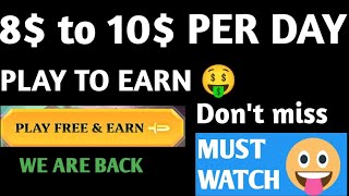 EARN 8 to 10 PER DAY PLAY TO EARN CRYPTO GAMESHindi playtoearn cryptogames [upl. by Ahteres]