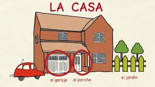 Aprender español Partes de la casa nivel básico [upl. by Dalury268]