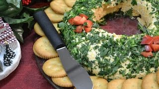 Holiday Appetizer Wreath Garnish Recipe  RadaCutlerycom [upl. by Groos67]