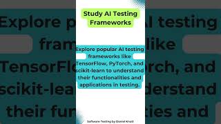 Study AI Testing Frameworks softwaretesting aiintesting [upl. by Polik]