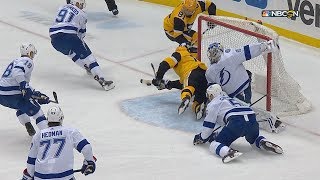 Phil Kessel scores from below the goal line [upl. by Enawyd436]