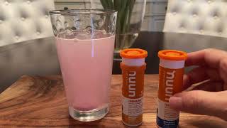 Nuun Hydration Immunity Electrolyte Tablets With 200mg Vitamin C Blueberry Tangerine and Orange Cit [upl. by Nodnab32]