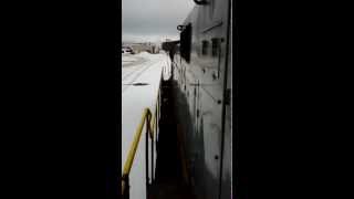 Starting a Locomotive GE C449W Dash9 Diesel Engine POV [upl. by Pena]