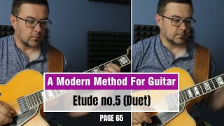 PAGE 63 Etude no5 Duet  A Modern Method for Guitar by William Leavitt [upl. by Leake]