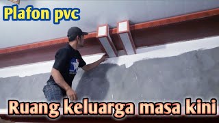 Pasang plafon pvc ruang keluarga  variasi balok [upl. by Coppola]