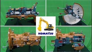 EXCAVATOR PC2006 and PC2008  HYDRAULIC SYSTEM 15 Pump  Oil flow  Control [upl. by Chas491]