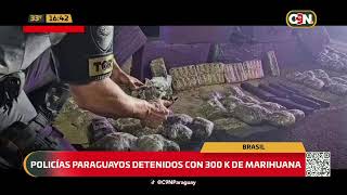 Policías paraguayos detenidos en Brasil por narcotráfico [upl. by Aleyak]