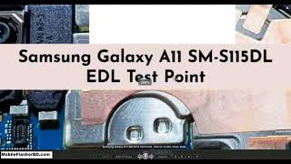 Samsung Galaxy A11 SMS115 Test Point Reboot To EDL Mode 9008 gsmfreeequipment [upl. by Hgielrebmik87]