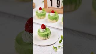 🤤🥧Pistachio Mousse Layered Mascarpone Basque Cake  Beautiful and tasty recipe shorts trending [upl. by Madalyn]