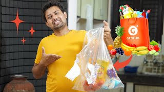 Grofers Review 2022  We tried Grofers 10 minute delivery ⚡  Vlog 34 [upl. by Yenobe938]