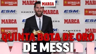 Así fue la entrega de la Quinta Bota de Oro a Leo Messi [upl. by Haily960]