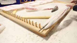 Sleeping Mat Tutorial Potholder Method using a Loom [upl. by Dysart]