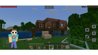 Minecraft trial  how to build an acacia survival house base on water in Minecraft trial [upl. by Cheke]