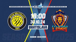 Inter Bratislava v Fyllingen Lions  Oct 30 2024 600 PM  ENBLeague 202425 [upl. by Esalb496]