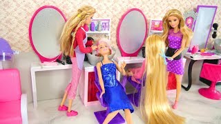 Barbie Doll Hair Salon for Sparking Hair Salon rambut boneka Barbie Salão de cabeleireiro [upl. by Clyve]