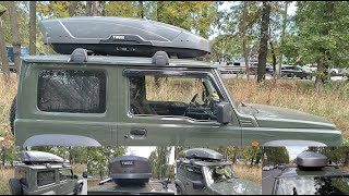 Roof box Thule Motion XT Sport Suzuki Jimny [upl. by Ker]