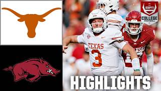 Texas Longhorns vs Arkansas Razorbacks  Full Game Highlights  ESPN College Football [upl. by Naitsabas862]