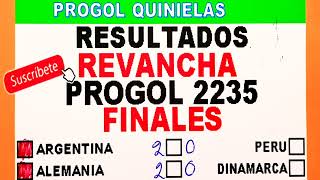 Progol Revancha 2235 Resultados al Momento  progol 2235  progol Revancha 2235 [upl. by Ehman]