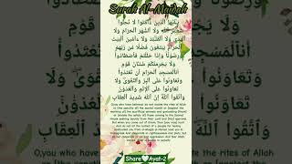 Surah AlMa’idah Ayat 2 with Urdu translation allah youtubeshorts shorts iloveallah islamic [upl. by Efram]