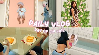 day in the life  i prepared my little sister for prom  my single mom routine Sims 4 Vlog [upl. by Adnarram39]