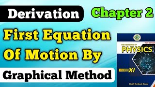 Derivation of first equation of motion by graphical method chapter 2 class 11 New physics book [upl. by Phyllida]