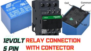 12 volt 5 pin relay connection and wiring  12 volt 5 pin relay ky conection kaisy krain [upl. by Solracesoj]