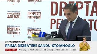 Dezbaterea televizată dintre Maia Sandu și Alexandr Stoianoglo se va vedea în direct la TVR MOLDOVA [upl. by Aronel]