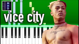 XXXTENTACION  vice city  Piano Tutorial [upl. by Beaulieu]