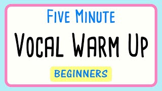 5 Minute Vocal Warm Up for Beginner Singers  Fun For All Ages [upl. by Anaejer]