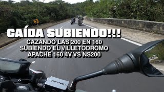 Caida Ns200 Subiendo Villeta  Cazando las 200 en Apache 160 [upl. by Tolman362]