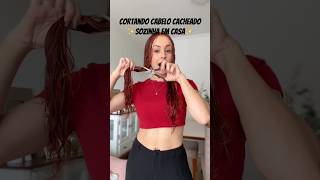 Cortando cabelo cacheado sozinha em casa [upl. by Freda87]