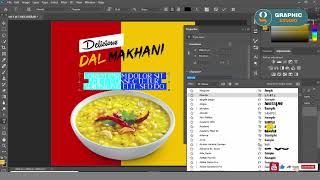 how to create a dal makhani post design idea  adobe photoshop tutorials [upl. by Etireugram]