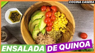 ENSALADA SALUDABLE de QUINOA ATÚN y AGUACATE [upl. by Nira]