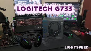 AUDIFONOS LOGITECH G733  TECNOLOGIA LIGHTSPEED WIRELESS [upl. by Yttap913]